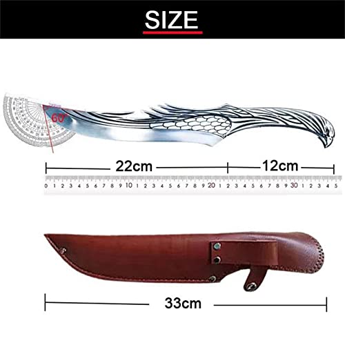 Couteau Cuisine Viking Aigle-01 Acier au Carbone-Tranchant pour Culinary Arts-Utiles pour Chef Profesionnels-Etui en Cui